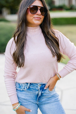 The Soft Girl Blush Sweater - Instyle Boutique