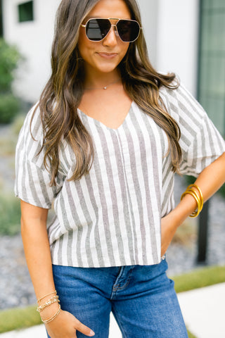 So Little Time Striped Top