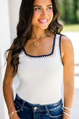 Sun & Stitch Crochet Tank Top - Instyle Boutique