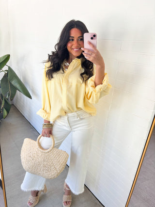 In The Moment Top - Yellow - Instyle Boutique