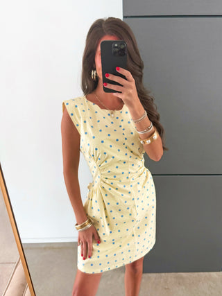 Butter & Blue Dot Mini Dress