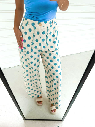 Connect The Dot Blue Pants - Instyle Boutique
