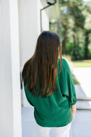 Pretty Plaid Hunter Green Top - Instyle Boutique