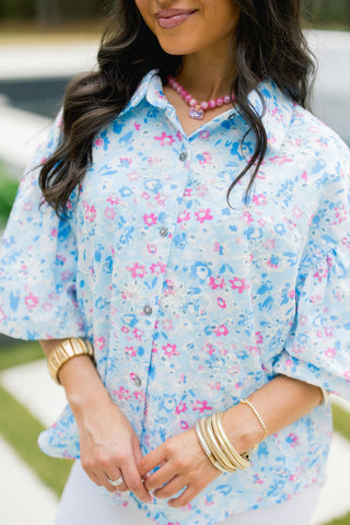 Sweet Sky Petals Top - Instyle Boutique