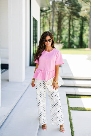 Petal & Poise Peplum Top - Instyle Boutique