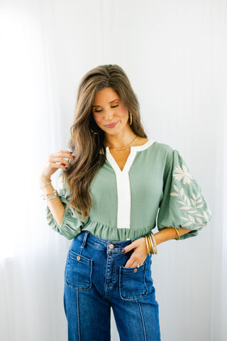 Giving Grace Green Top