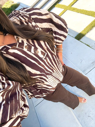 Be The Moment Brown Printed Top - Instyle Boutique