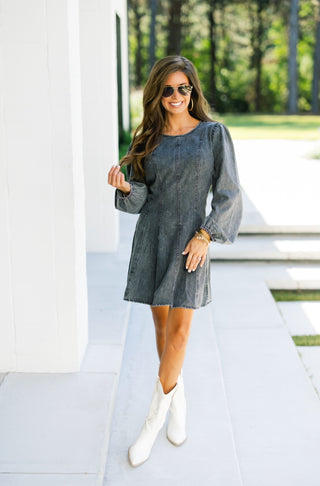 Make It Count Mineral Washed Denim Dress