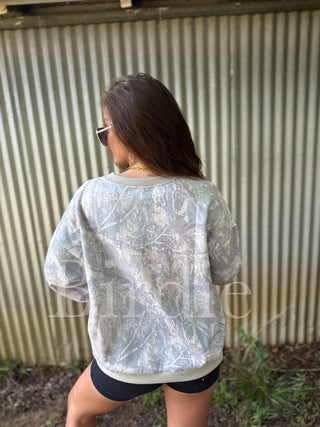 BIRDIE PREORDER Soft Spun Crewneck in Light Timber Haze Camo - Instyle Boutique
