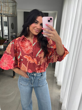 Fall Fever Floral Top