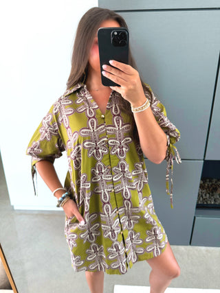 On To The Next Olive Dress