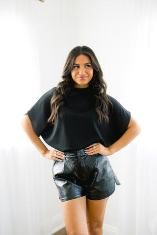Black Beauty Mock Neck Top