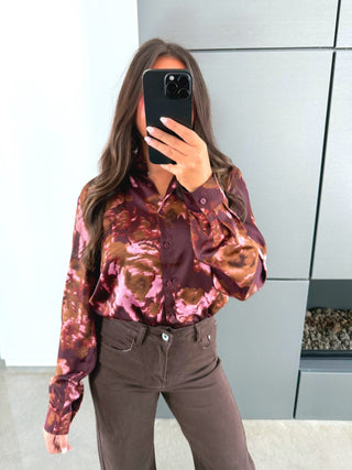 Plum Pretty Satin Top - Instyle Boutique