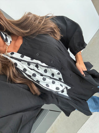 Midnight Pleat Button-Front Top - Instyle Boutique