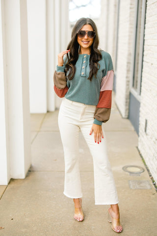 Sage And Rose Ribbed Top - Instyle Boutique