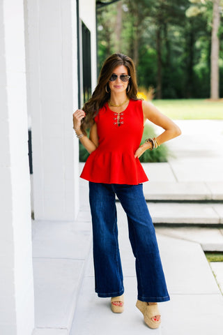 Anchor Away Wide-Leg Denim - Instyle Boutique