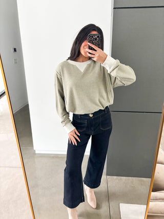 Over You Olive Thermal Top - Instyle Boutique