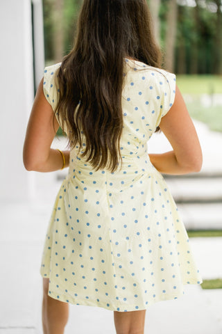 Butter & Blue Dot Mini Dress - Instyle Boutique