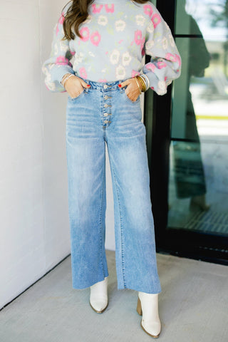 Watch Me Walk Washed Denim - Instyle Boutique