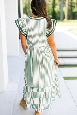 Greenbriar Striped Midi Dress