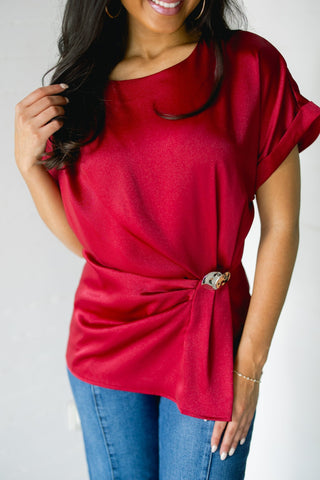 Promise Me Burgundy Top - Instyle Boutique