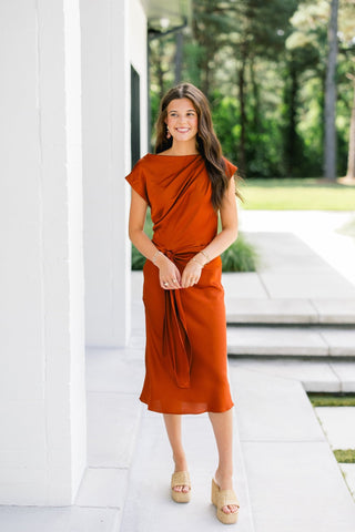 Ember Glow Asymmetrical Dress - Instyle Boutique