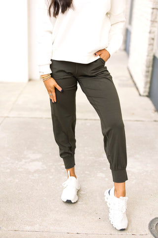 Active Life Joggers- Dark Olive