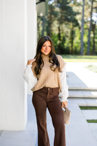 Fall Feels Camel Sweater Top