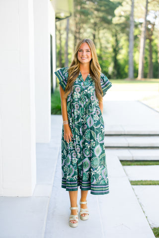Girls Day Green Midi Dress