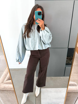 Blue Skies and City Nights Bomber Jacket