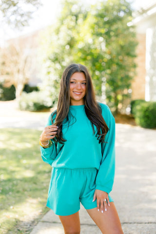 Emerald Ease Long Sleeve Set - Instyle Boutique