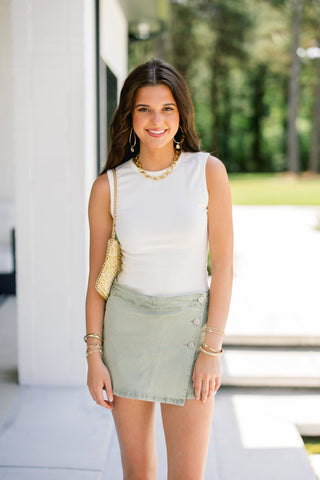 Off Day Olive Skort - Instyle Boutique