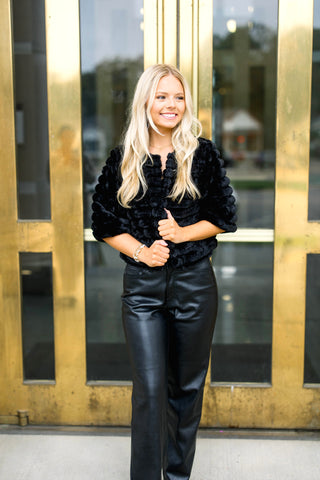 Fancy Darling Black Fur Coat