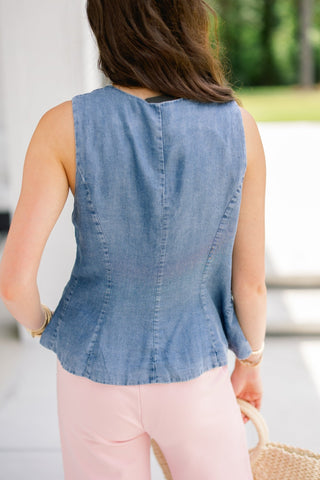 Denim Daydream Vest - Instyle Boutique
