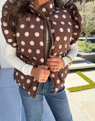 Dottie Daydream Puffer Vest - Instyle Boutique