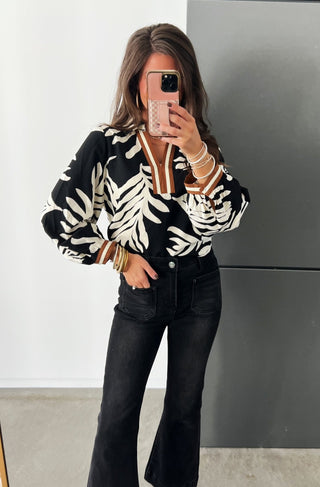 Back At It Black Top - Instyle Boutique