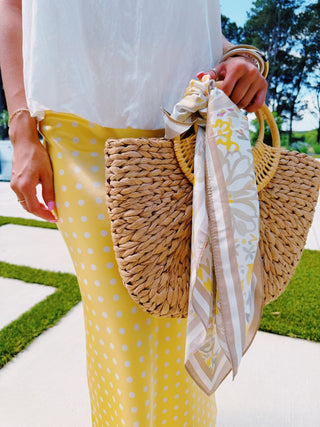 Soft Beige & Yellow Scarf - Instyle Boutique