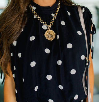 Preppy Chic Polka Dot Dress- Black - Instyle Boutique