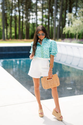 Brighter Days Green Leopard Top - Instyle Boutique