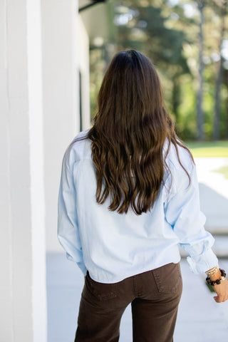 Chic and Simple Light Blue Top