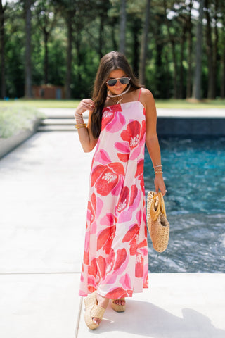 Coral and Pink Petal Cami Dress