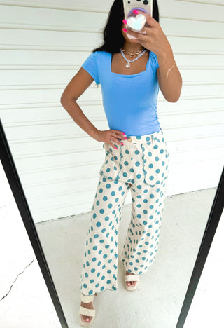 Connect The Dot Blue Pants - Instyle Boutique