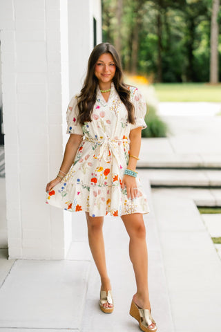 Botanical Bliss Floral Dress - Instyle Boutique