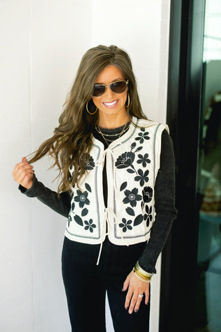 Catch You Later Cream Vest - Instyle Boutique