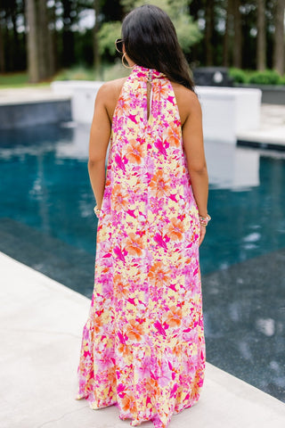 Isla Bloom Halter Maxi Dress - Instyle Boutique