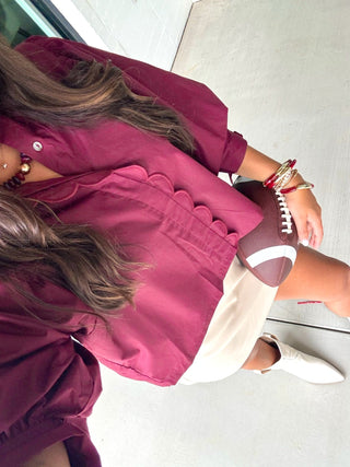 Sweet and Scalloped Mulberry Top - Instyle Boutique