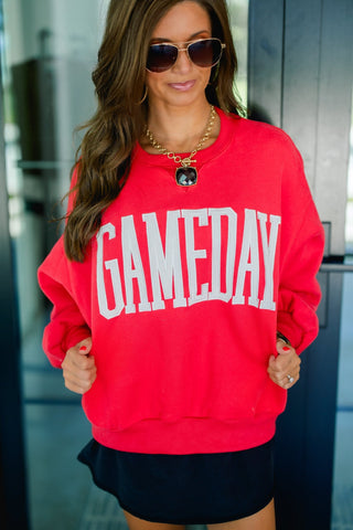 Red Gameday Sweatshirt - Instyle Boutique