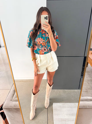 Autumn Bloom Floral Top