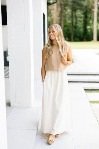Meant To Be Yours Latte Midi Dress