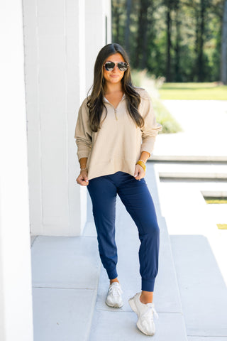 Sand Textured Sweatshirt